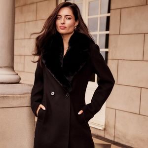 Ever New Faux Long Coat (Black)